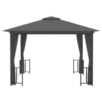 Gazebo With Sidewalls - Steel - Anthracite - 3 x 3m