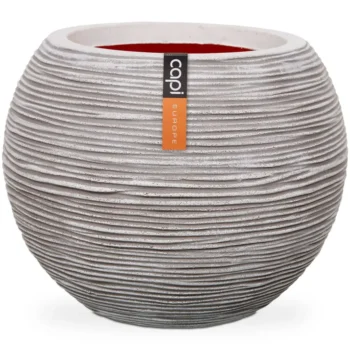 Capi Vase - Nature Rib Ball Planter - Ivory - 40 x 32cm