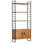 4-Tier Bookcase - Solid Acacia Wood - 80 x 30 x 180cm