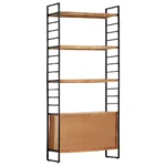 4-Tier Bookcase - Solid Acacia Wood - 80 x 30 x 180cm