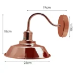 Wall Mounted Modern Rose Gold Wall Light