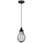 Retro Industrial Black Indoor Hanging Adjustable Pendant Light