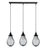 Retro Industrial Black Indoor Hanging Adjustable Pendant Light