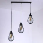 Retro Industrial Black Indoor Hanging Adjustable Pendant Light