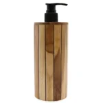 Natural Java Teakwood Soap Dispenser - Round