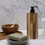 Natural Java Teakwood Soap Dispenser - Round