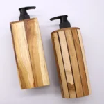 Natural Java Teakwood Soap Dispenser - Round