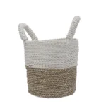 Seagrass Baskets - 3 Piece Set - Natural / White