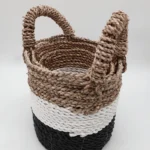 Seagrass Basket Set - Dark Grey / White / Natural