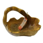 Large Back Handle Teak Root Bowl - Approx 30cm