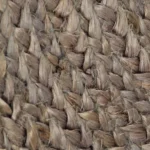 Round Hand-Braided Jute Rug - Grey - 90cm