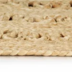 Round Hand-Braided Jute Rug - 120cm