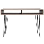 Grey And Oak Desk with 2 Compartments - 10 x 50 x 76cm