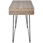 Grey And Oak Desk with 2 Compartments - 10 x 50 x 76cm