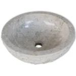 Round Marble Basin - Cream - 40cm