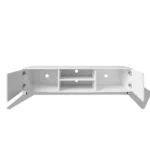 Modern TV Cabinet - High-Gloss White - 140 x 40.5 x 35cm