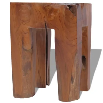 Handmade Wooden Stool - Solid Teak Wood