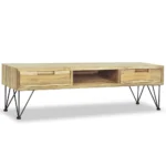 Recycled solid teak TV Cabinet - 120 x 35 x 35cm