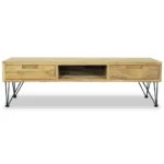 Recycled solid teak TV Cabinet - 120 x 35 x 35cm