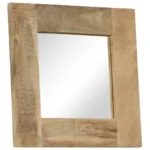 Square Wooden Mirror - Mango Wood - 50 x 50cm