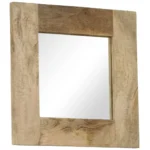 Square Wooden Mirror - Mango Wood - 50 x 50cm