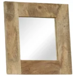 Square Wooden Mirror - Mango Wood - 50 x 50cm