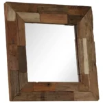 Square Wooden Mirror - Reclaimed Wood - 50 x 50cm