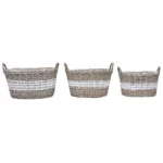 3 Wicker Plant Pots - Raised Bed - Pe Lining