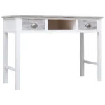 Writing Desk - Paulownia and Poplar Wood - Grey - 110 x 45 x 76cm