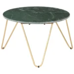 Coffee Table - Green - Real Stone with Marble Texture - 65 x 65 x 42cm