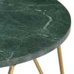 Coffee Table - Green - Real Stone with Marble Texture - 65 x 65 x 42cm