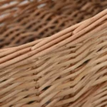 Natural Willow Firewood Basket with Carrying Handles - 88 x 57 x 34cm