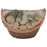 Natural Willow Firewood Basket with Handle - 60 x 44 x 55cm