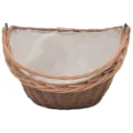 Natural Willow Firewood Basket with Handle - 60 x 44 x 55cm