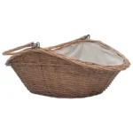 Natural Willow Firewood Basket with Handle - 60 x 44 x 55cm