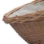 Natural Willow Firewood Basket with Handle - 60 x 44 x 55cm