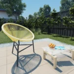 Poly Rattan Garden Moon Chair - Beige