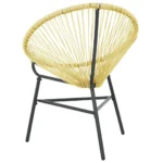 Poly Rattan Garden Moon Chair - Beige