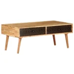 Wooden Coffee Table - Acacia Wood - 100 x 50 x 39cm