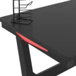 LED Gaming Desk - Z Shape Black - 110 x 60 x75cm