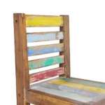 x4 Multi Colour Dining Chairs - Solid Reclaimed Wood