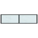 Modern Glass White Marble Console Table - 140 x 35 x 75.5cm