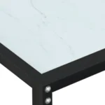 Modern Glass White Marble Console Table - 140 x 35 x 75.5cm