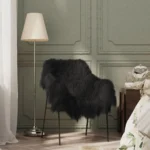 Black Icelandic Sheepskin Chair Cover - 70 x 110cm