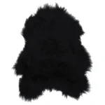 Black Icelandic Sheepskin Chair Cover - 70 x 110cm