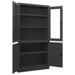 Steel Office Cabinet - Anthracite - 90 x 40 x 180cm