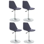 4 Modern Swivel Dining Chairs - Lila