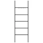 5 Tier Towel Rack Ladder - Black - 58 x 175cm