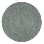 Round Handmade Jute Rug - Olive Green - 240cm