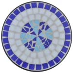 Mosaic Side Table Plant Table - Blue White